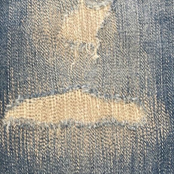 Levi’s 711 Skinny Cropped Denim Jeans Distressed Stretch  Medium Wash Size 28 - Picture 5 of 10